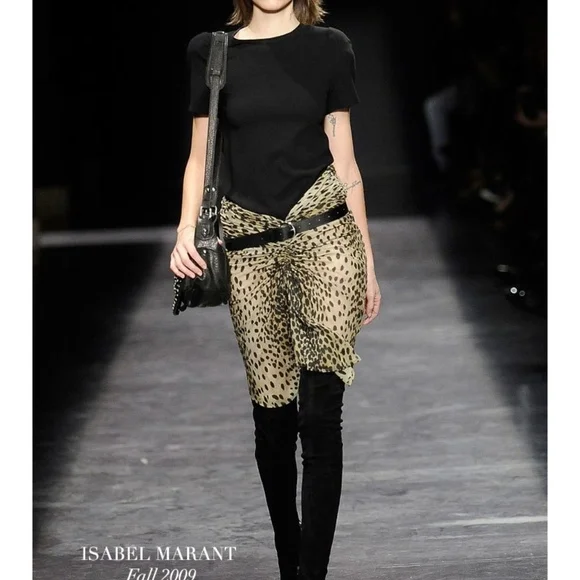 Isabel Marant Etoile Collen Gathered Leopard Skirt - Picture 6 of 8